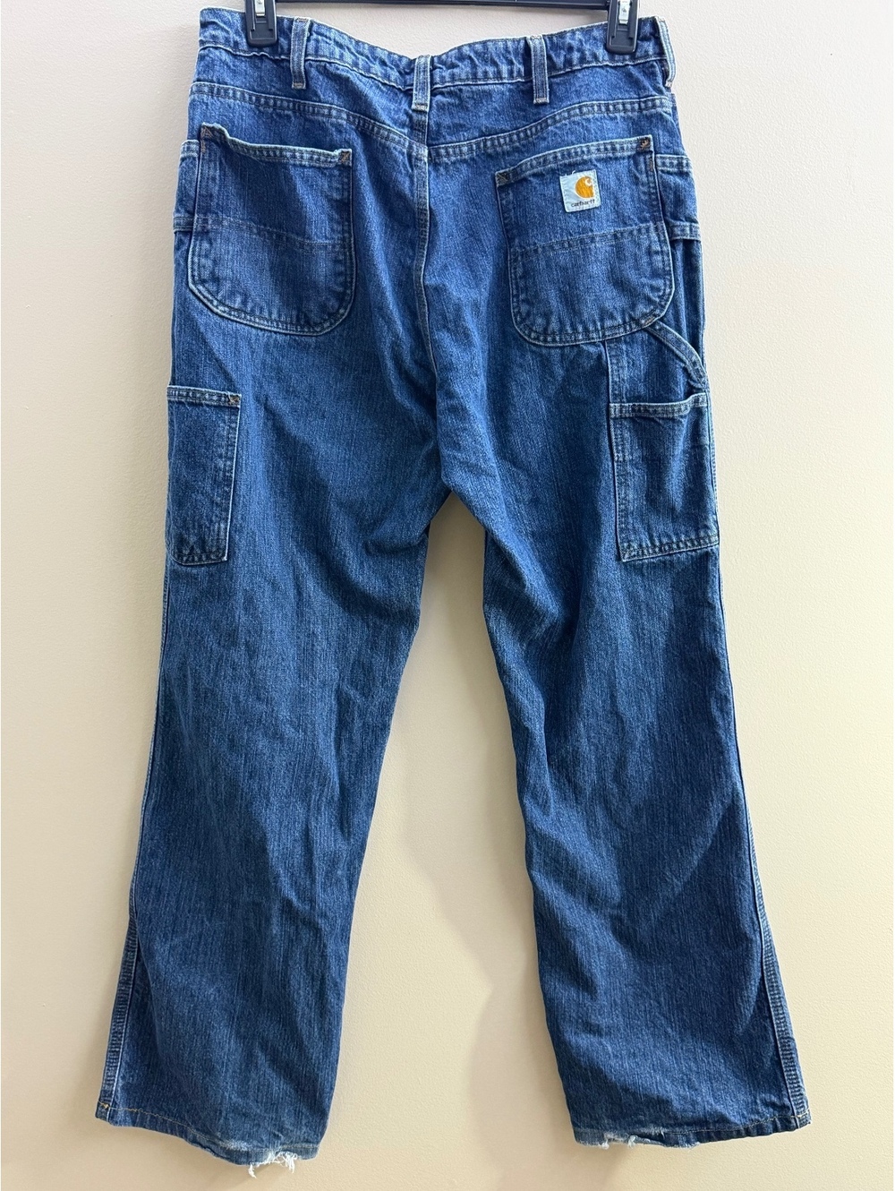 Carhartt Women’s Carpenter Jeans 14x32 Blue Relaxed‎ Workwear Denim - Picture 2 of 12